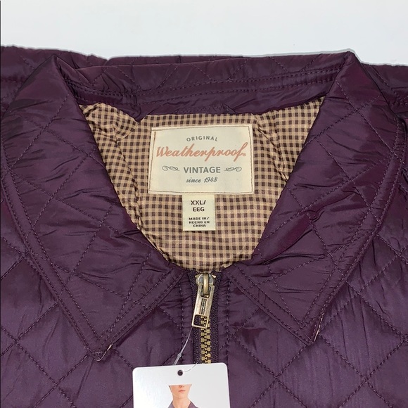 Weatherproof Vintage Ladies' Quilted Jacket, Plum - Picture 10 of 16